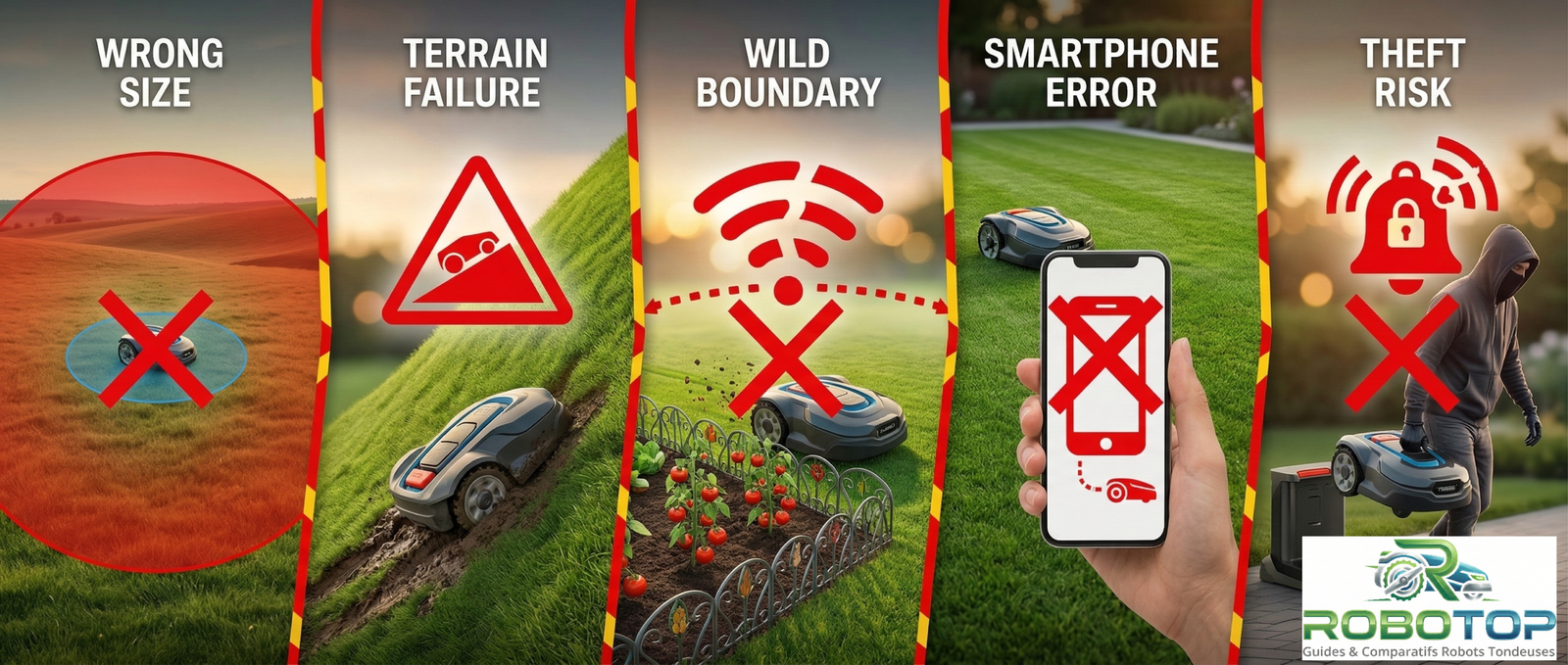 🛑 5 Erreurs Fatales à Éviter ABSOLUMENT Avant d&rsquo;Acheter un Robot Tondeuse Sans Fil en 2026 !